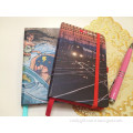 Printed Paper Hard Cover Notebook with Elastic Band